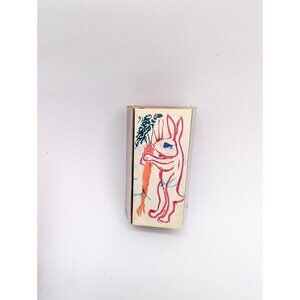 1990 A Stamp In The Hand Stamp Rabbit with Carrot 2.25"